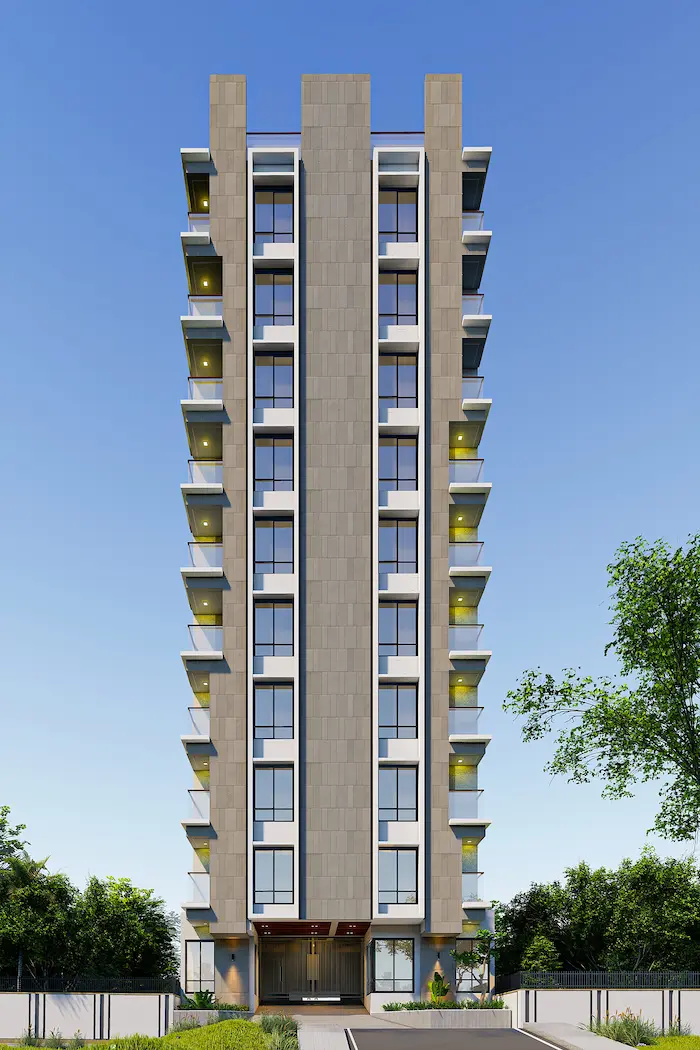 Medical Paradise residential building facade design